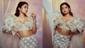 Rashmika Mandanna stabs internet with mystical ‘Mijwan’ look, looks droolworthy in silver shimmery bralette and fluffy shoulder wings