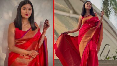 Kanika Mann takes over internet by storm in red saree, looks super charming with bindi and gorgeous mehendi