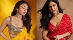 Desi Babes On Fire: Rakul Preet Singh and Katrina Kaif are quintessential inspirations for stylish saree fashion this festive season, check out
