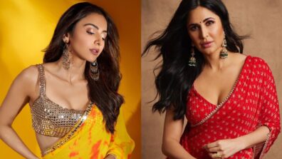 Desi Babes On Fire: Rakul Preet Singh and Katrina Kaif are quintessential inspirations for stylish saree fashion this festive season, check out