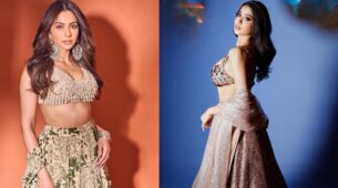 Janhvi Kapoor and Rakul Preet Singh take over vogue game by storm in golden shimmery lehengas, we are crushing