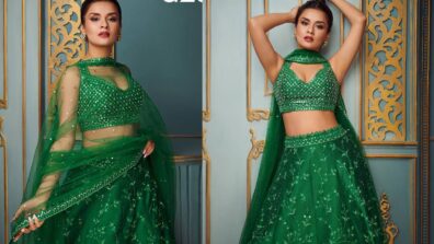 Avneet Kaur prompts with royalty in embellished green lehenga choli, see pics