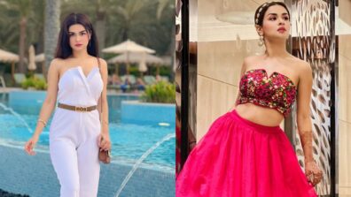 Avneet Kaur Soaring Hotness In Strapless Preppy Outfits