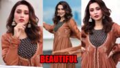 Bengali Actress Mimi Chakraborty Looks Beautiful In Brown Ethnic Suit