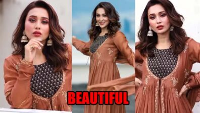 Bengali Actress Mimi Chakraborty Looks Beautiful In Brown Ethnic Suit