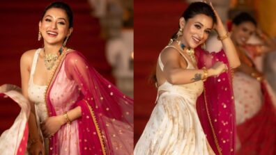 Bengali actress Mimi Chakraborty looks divine in sheer lehenga choli, take a look