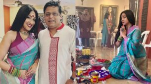 Bengali actress Rituparna Sengupta performs Laxmi Puja in Singapore, see pics