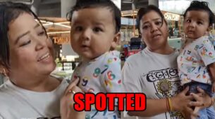 Bharti Singh and her son Laksh spotted twinning in white at the airport, check video
