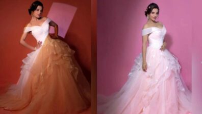 Bhojpuri actress Monalisa looks like princess in ruffle pink gown, see pics