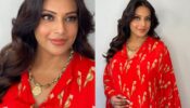 Bong Beauty Bipasha Basu keeps her ‘roshogolla’ glow intact in this ethnic red kurta set