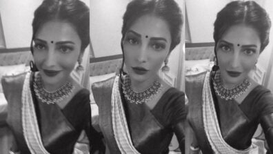 ‘Candid Queen’ Shruti Haasan is grooving to desi drumbeats in gorgeous silk saree, fans love gorgeous silver necklace