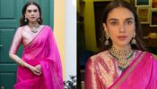 Check Out: Aditi Rao Hydari Steals The Glamour In A Rani-Pink Organza Silk Saree