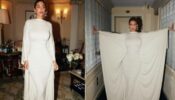 Check Out: Kylie Jenner Makes A Stunning Appearance At The Paris Fashion Week In A White Cape Dress