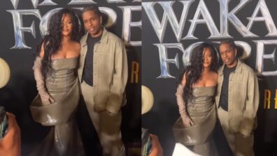 Check Out: Rihanna And A$AP Rocky Seen In Matching Outfits During Date Night At Black Panther: Wakanda Forever Premiere