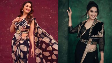 Clues To Style Your Saree In Modern Drapes By Securing With A Belt Like Madhuri Dixit