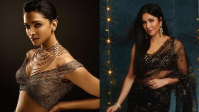 Deepavali 2022: Deepika Padukone romps with glitz n glam in golden ethnic, Katrina Kaif shines in black saree