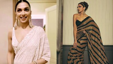 Deepika Padukone Elevating Glam In Sequin Embellished Sarees For Festive Vibe