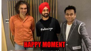 Diljit Dosanjh poses with legendary stars Imtiaz Ali and A.R. Rahman, fans expect collaboration