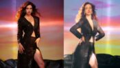 Disha Patani flaunts her in-shape post-workout long legs in high-thigh slit gown