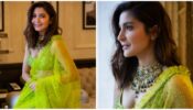 Diwali Special: Anushka Sharma glows in lime hued sequinned saree
