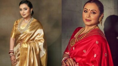 Draped In Silk And Gold, Rani Mukerji Looks like Queen In Sarees