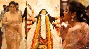 Durga Pujo 2022: Kajol seeks blessings along with mother Tanuja, actress Revathy Asha Kelunni spotted worshipping