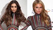 Fashion Battle: Malaika Arora Or Paris Hilton; Whose Aced The Elie Madi Striped Beaded Multicolour Bodycon Dress? 714240