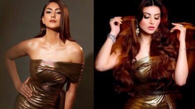 Fashion Battle: Urvashi Rautela Or Mrunal Thakur; Who Is An Ultimate Queen In Liquid Gold Metallic Pleated Dress?