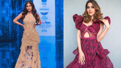 Fashion Show Vogue Battle: Mouni Roy in golden stretched gown Vs Nikki Tamboli in red fishnet printed outfit, who’s your ultimate crush? (Vote Now)