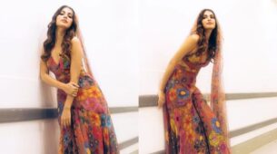 Floral Dream: Rhea Chakraborty exudes glam in this maxi dress, see pics