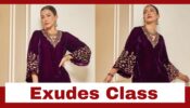 Gauahar Khan Exudes Class In This Brown Satin Suit; Check Pics Here