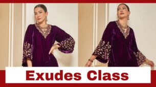 Gauahar Khan Exudes Class In This Brown Satin Suit; Check Pics Here