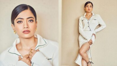 ‘Goodbye’ actress Rashmika Mandanna is epitome of cuteness in white long-slit skirt outfit, netizens can’t stop crushing