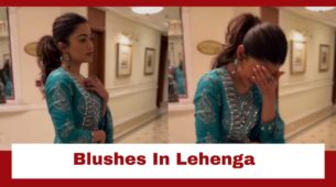 Goodbye Star Rashmika Mandanna Blushes In Blue Lehenga
