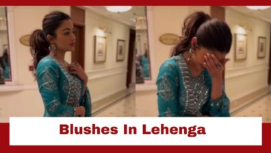 Goodbye Star Rashmika Mandanna Blushes In Blue Lehenga