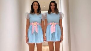 Halloween Special: Jessica Alba and her BFF turn Stanley Kubrick’s ‘The Shining’ twins