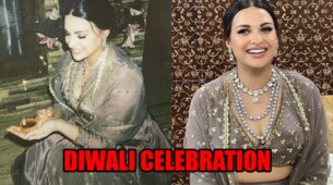 Himanshi Khurana Shares Diwali Celebration Photos, Looks Stunning In Deep Neck Grey Lehenga