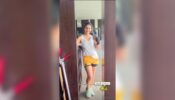 Hina Khan is all smiles and happy after intense workout, shares cute mirror selfie in shorts and tank top