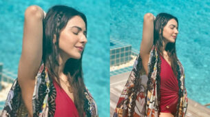 Hotness Alert: Rakul Preet Singh Looks Fiery Hot In Red Monokini Look