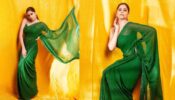 In Pics: Sai Tamhankar’s desi aura in this green sequinned sheer saree is a divine watch