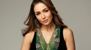 In Picture: Malaika Arora Stuns Green Velvet Cut-out Plunging Neckline Outfit With Handcrafted Traditional Neckpiece