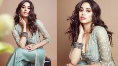 Janhvi Kapoor gets her festive glam on point in embellished blue ethnic outfit