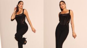 Janhvi Kapoor is all about curvy Kim Kardashian vibes in all black outfit, we are crushing