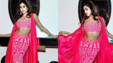 Janhvi Kapoor Looks Hot In Pink Monochrome Outfit For Her Upcoming Film Promotion Look