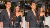 Jannat Zubair Arrives At Mr. Faisu’s Birthday Party In Black Strapless Corset Top And Leather Pants With Family, Watch