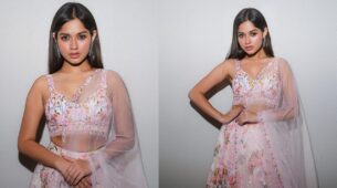 Jannat Zubair is floral dream in this sheer lehenga choli