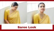 Kajol Looks Ravishing As Ever in Low Bun And Yellow Saree; Check Pics
