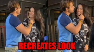 Karanvir Bohra and Poonam Pandey come close, try to recreate poster of their upcoming song