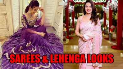 Karwa Chauth Special: Sarees & Lehenga Looks Of Jasmin Bhasin To Inspire Your Ethnic Wardrobe