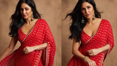 Katrina Kaif Looks Ethereal In Red Saree For Her Diwali Festive Look